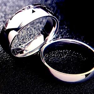 Wedding Ring Simple, stainless steel ring for men and women size 11